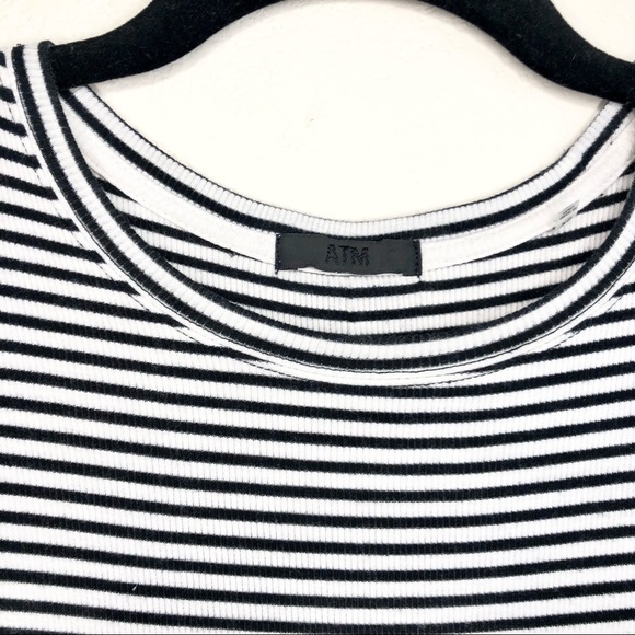 ATM Striped Midi Dress, M - Picture 5 of 8